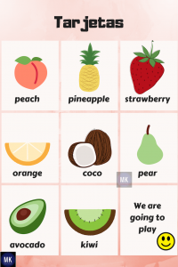 frutas en ingles y español para niños