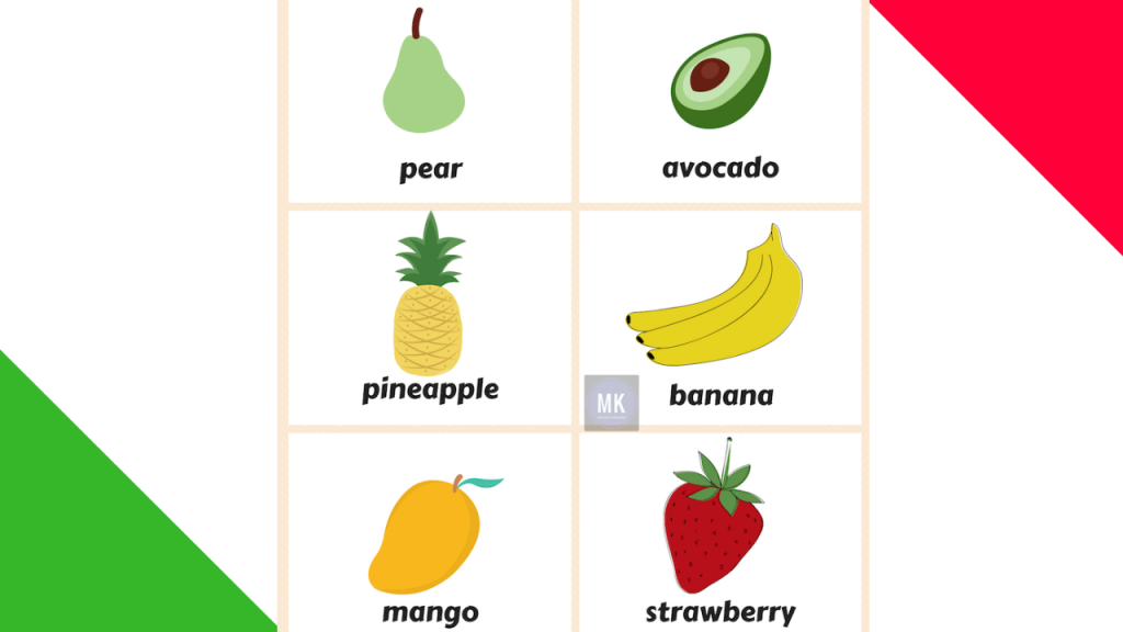 imágenes de frutas en inglés