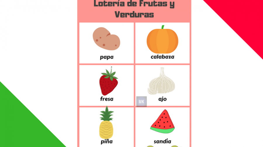 lotería de frutas y verduras