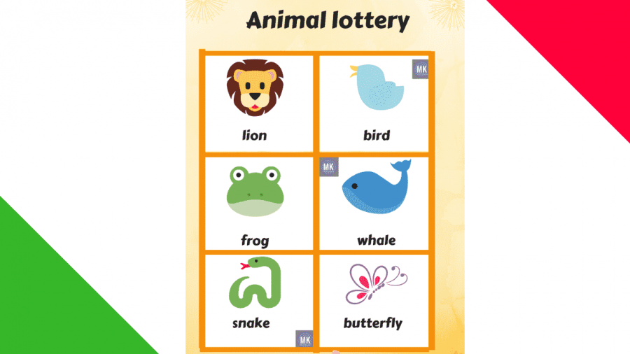 lotería de animales en inglés